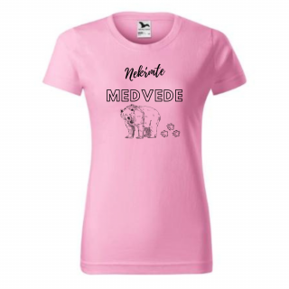 Vtipné tričko medvede d. Veľkosť: XL, Farba: Ružová