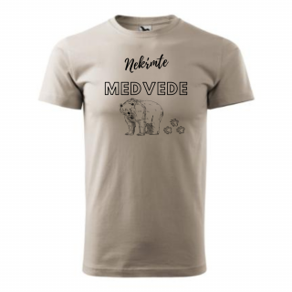 Vtipné tričko medvede p. Veľkosť: M, Farba: Hnedá