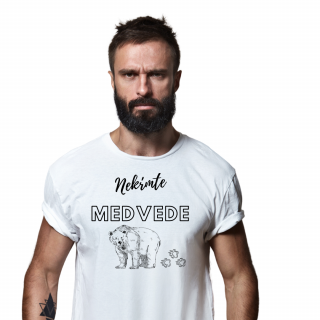 Vtipné tričko medvede p. Veľkosť: XL, Farba: Biela