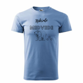 Vtipné tričko medvede p. Veľkosť: XL, Farba: Svetlomodrá