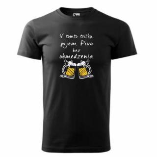 Vtipné tričko pivo sieťka Veľkosť: S, Farba: Čierna
