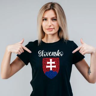 Vtipné tričko Slovensko znak d.n. Veľkosť: L, Farba: Čierna