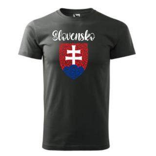 Vtipné tričko Slovensko znak n. Veľkosť: 3XL, Farba: Šedá