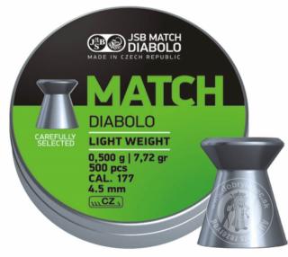 Strelivo Diabolo JSB Match Light weight 500ks 4,50mm
