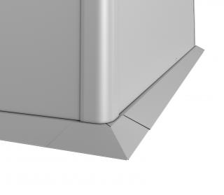 Biohort soklová lišta pre vysoký záhon na zeleninu 1,5x1 strieborná metalíza