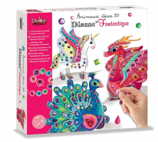3D zvieratká Diamantová mozaika Fantázia 5+