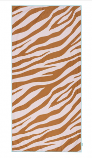 Plážový uterák z mikrovlákna 135 x 65 Zebra oranžová