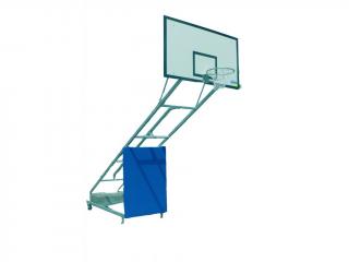 Basketbalová konštrukcia DOR-SPORT, mobilná, pevná, doska 1800x1050 mm (Mobilná pevná basketbalová konštrukcia s vysadením 1650 mm a doskou 1800x1050 mm. Konštrukcia je určená pre vnútorné použitie.)