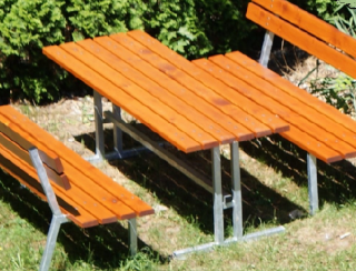 Záhradný stôl DOR-SPORT (Záhradný stôl kombinácia drevo / kov)