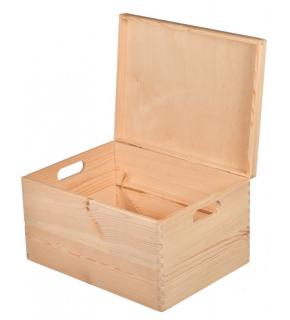 Drevená krabička U s vekom 40x30x23cm
