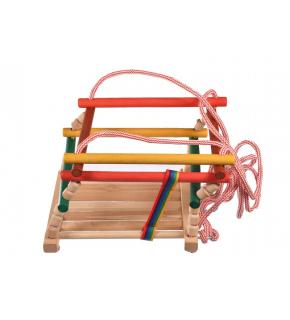 Farebná drevená hojdačka pre deti