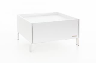 Konferenčný Stolík Luxury Biely - strieborné nohy Konferenčný stolík veľkosť: 100x100x43cm