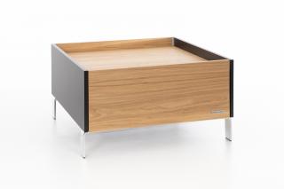 Konferenčný Stolík Luxury TopMatt/Dub - strieborné nohy Konferenčný stolík veľkosť: 100x100x43cm