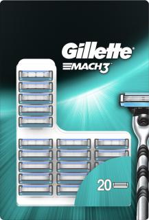 Gillette Mach3 20ks  + Gél na holenie Mach3 v hodnote 4EUR + Strojok Mach3 v hodnote 4EUR