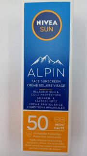 Nivea Sun Alpin pleťový opaľovací krém SPF50 50 ml