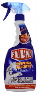 Pulirapid na hrdzu a vodný kameň spray 500ml kúpeľne kuchyne