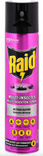 RAID Multi Insekticíd šváby Rusi komáre blchy muchy 400ml