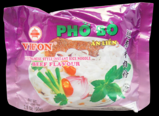 VIFON INSTANT RICE NOODLE BEEF Pho Bo Pravá Vietnamská polievka 60G