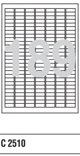 Etikety A4 25x10 mm (1 ks)