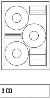 Etikety A4 3 CD (1 ks)