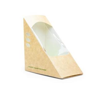 papierový sendvič box s PLA okienkom, 500ks