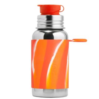 Pura® nerezová fľaša so športovým uzáverom 550ml oranžovo-biela