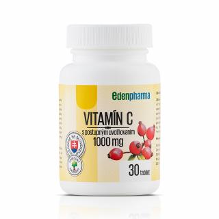 Vitamín C 1000 mg s postupným uvoľňovaním so šípkovým extraktom Balenie: 30 tabliet