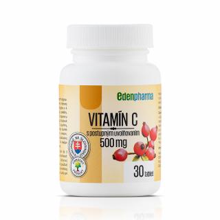 Vitamín C 500 mg s postupným uvoľňovaním so šipkovým extraktom Balenie: 100 tabliet