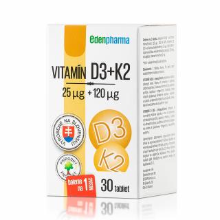 Vitamín D3 + K2 Balenie: 30 tabliet