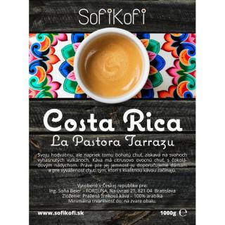 káva zrnková SofiKofi Costa Rica La Pastora Tarrazu 100% Arabika, Výber gramáže kávy 1000g