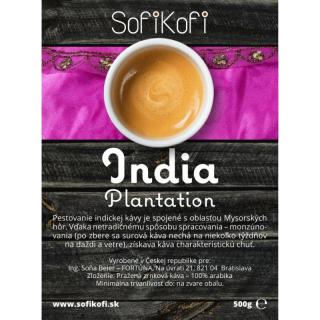 káva zrnková SofiKofi India Plantation A 100% Arabika, Výber gramáže kávy 500g