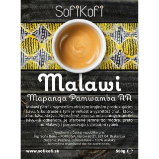 káva zrnková SofiKofi Malawi Mapanga Pamwamba AA 100% Arabika, Výber gramáže kávy 1000g