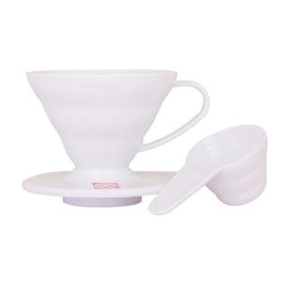 kávový dripper HARIO V 60 - 01 plast biely