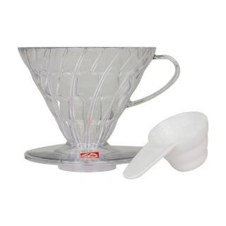 kávový dripper HARIO V 60 - 01  plast transparentný