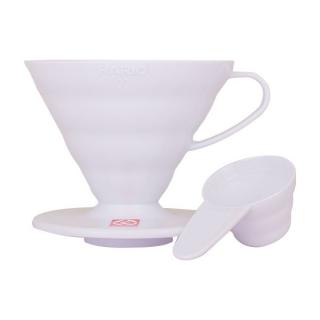 kávový dripper HARIO V 60 - 02 plast biely