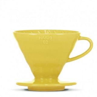 kávový dripper HARIO V 60 Ceramic VDC-02  colour edition žltý