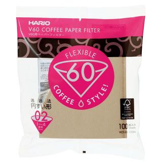 papierový filter HARIO V 60 - 02 hnedý