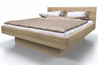 Dubová posteľ Pegas s úložným priestorom