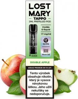 Cartridge LOST MARY TAPPO Pods 1Pack Double Apple 17mg (Parádní sladkokyselá kombinace čerstvých červených a zelených jablek)