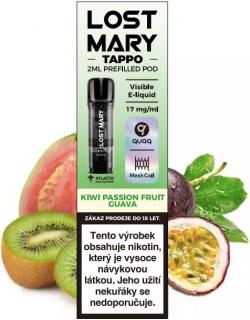 Cartridge LOST MARY TAPPO Pods 1Pack Kiwi Passion Fruit Guava 17mg (Exotická kombinace lahodného kiwi, nevšední marakuji a guavy)