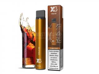 Jednorázová cigareta X4 Bar - 20mg - Cola ICE (Chladivá kola)