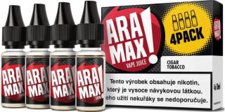 Liquid ARAMAX 4Pack Cigar Tobacco 4x10ml-12mg (Bohatá tabáková příchuť s oříškovým nádechem, silným aroma a čistou dochutí)