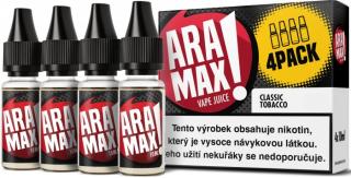 Liquid ARAMAX 4Pack Classic Tobacco 4x10ml-12mg (Vyvážená, bohatá a pestrá směs tabáku s karamelovou dochutí.)