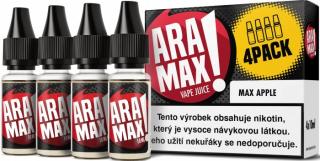 Liquid ARAMAX 4Pack Max Apple 4x10ml-12mg (Chuť čerstvých zelených jablek s nasládlou a čistou dochutí. Max Apple má osvěžující vůni. )