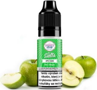 Liquid Dinner Lady Nic SALT Apple Sours 10ml - 20mg (Autentická chuť jablečných želé bonbonů s příjemnou kyselou složkou, která Vás při výdechu přenese zpět do dětství)