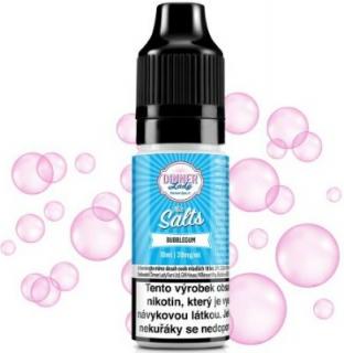 Liquid Dinner Lady Nic SALT Bubblegum 10ml - 20mg (Sladká chuť klasické žvýkačky)