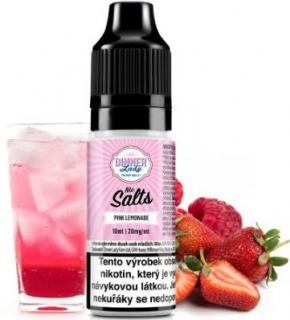 Liquid Dinner Lady Nic SALT Pink Lemonade 10ml - 20mg (Úžasná chuť malin a jahod ve vyladěné perlivé limonádě)