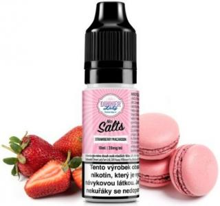 Liquid Dinner Lady Nic SALT Strawberry Macaroon 10ml - 20mg (Vyladěná chuť jahodové makronky)