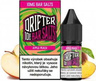 Liquid Drifter Bar Salts Apple Peach 10ml - 10mg (Dokonalý mix sladké broskve a jemně kyselého jablka)