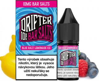 Liquid Drifter Bar Salts Blue Razz Lemonade Ice 10ml - 10mg (Osvěžující koktejl z modré maliny, lesního ovoce, citrónu a ledu)